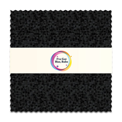 I've Got Hue, Babe Pitch Dark 5" Squares - image 1 - quilting supply from Quilted Joy
