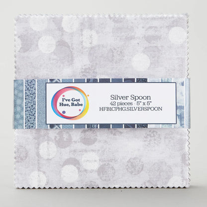 I've Got Hue, Babe Silver Spoon 5" Squares - image 1 - quilting supply from Quilted Joy