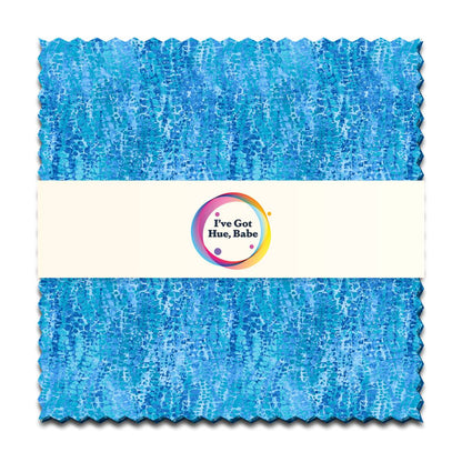I've Got Hue, Babe Turquoise Waves 5" Squares - image 1 - quilting supply from Quilted Joy