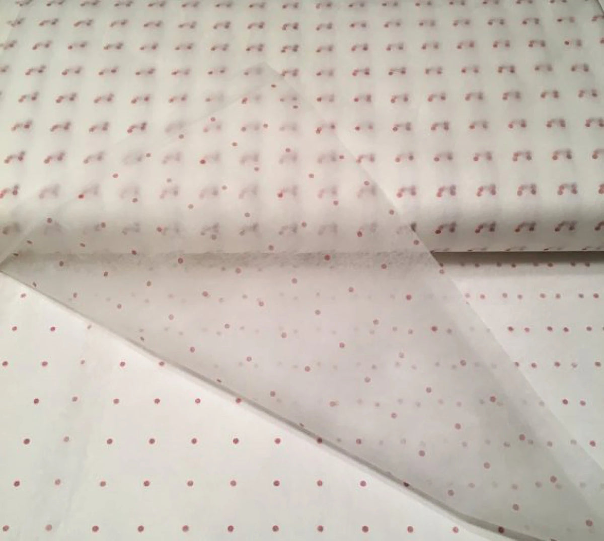 25 Yard Bolt of Red Dot Tracer Tracing Material White 46in Wide Full Bolt - quilting supply from Quilted Joy