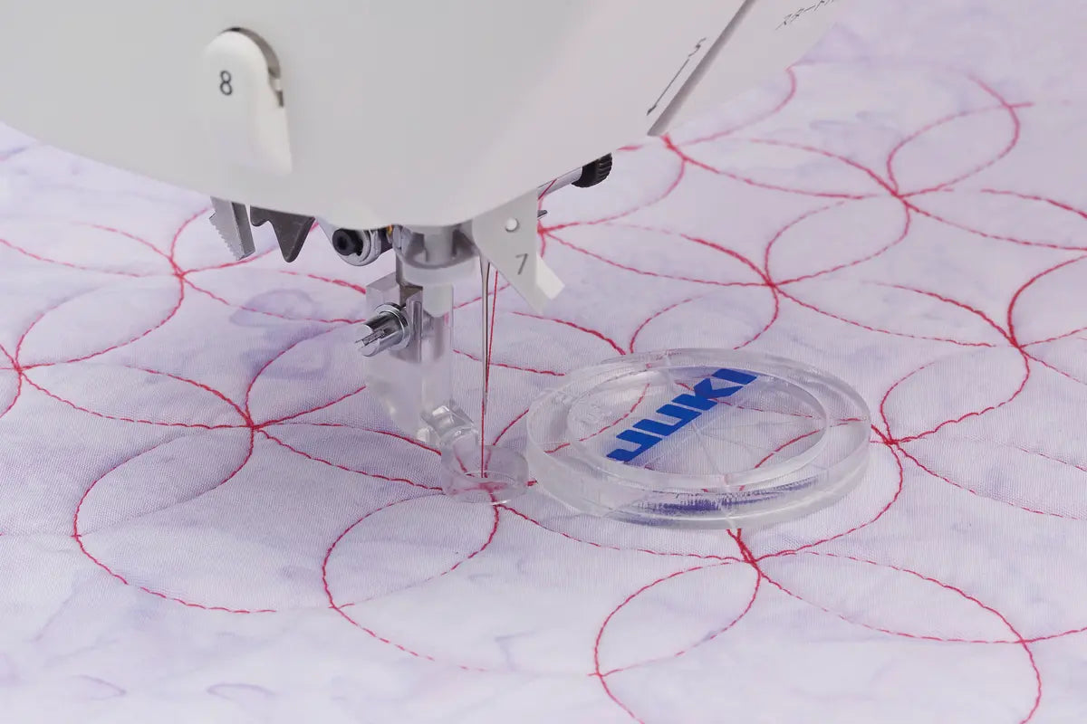 Juki Kirei HZL-NX7 quilting with circle template