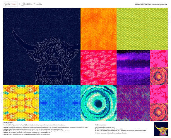 Farmyard Hamish the Highland Cow Collage Panel