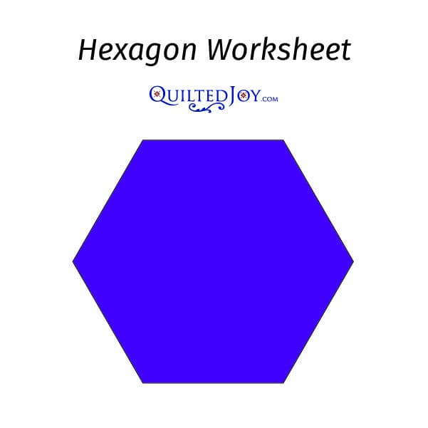 Hexagon Worksheet - Digital File - longarm quilting pantograph digital design file