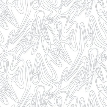 Quilter's Flour VI White on White Scribble Lines Fabric Yardage