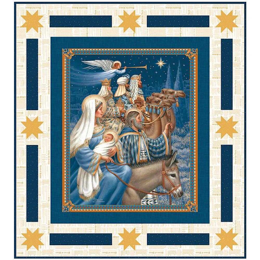 Nativity Panel quilt kit completed holiday quilt