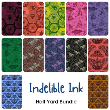 Indelible Ink Half Yard Bundle - coordinating quilt fabric bundle