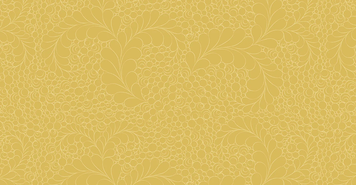 Happy Feather Yellow Fabric Yardage - quilt fabric for sewing and quilting projects