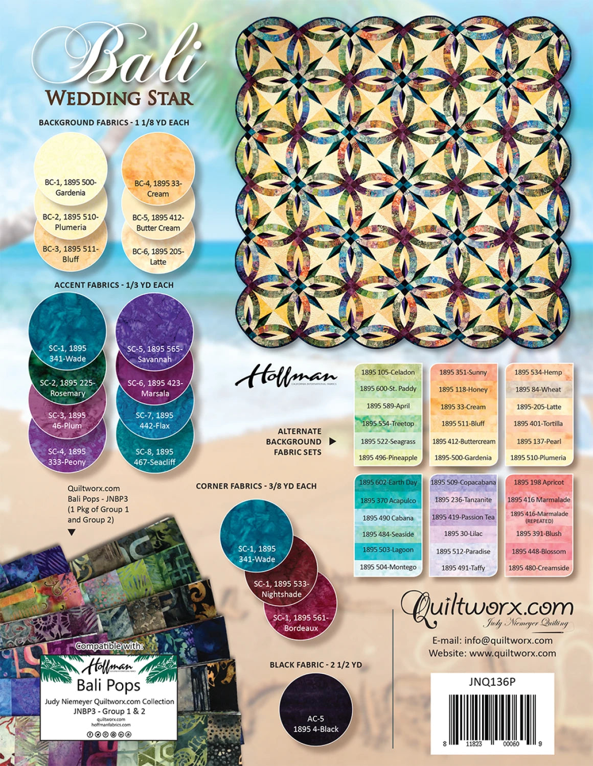 Bali Wedding Star Quilt Pattern