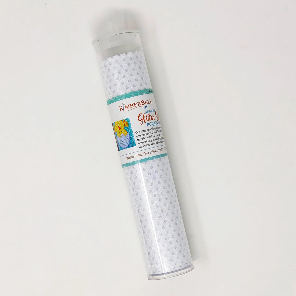 Kimberbell White Polka Dot Applique Glitter Sheet - image 2 - quilting supply from Quilted Joy