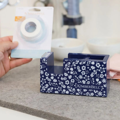 Kimberbell Navy Floral Paper Tape Dispenser - image 2 - quilting supply from Quilted Joy