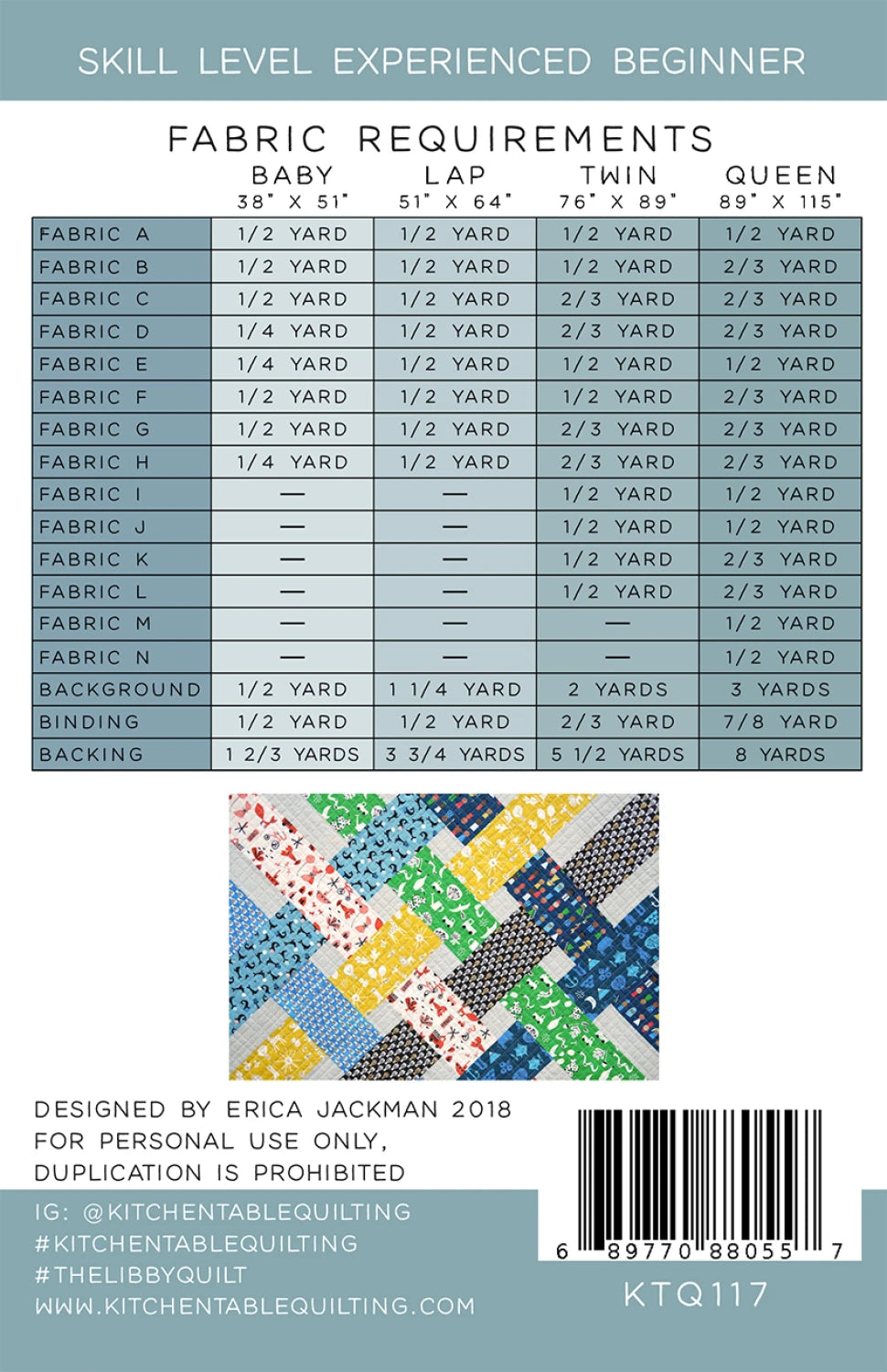 The Libby quilt alternate layout view