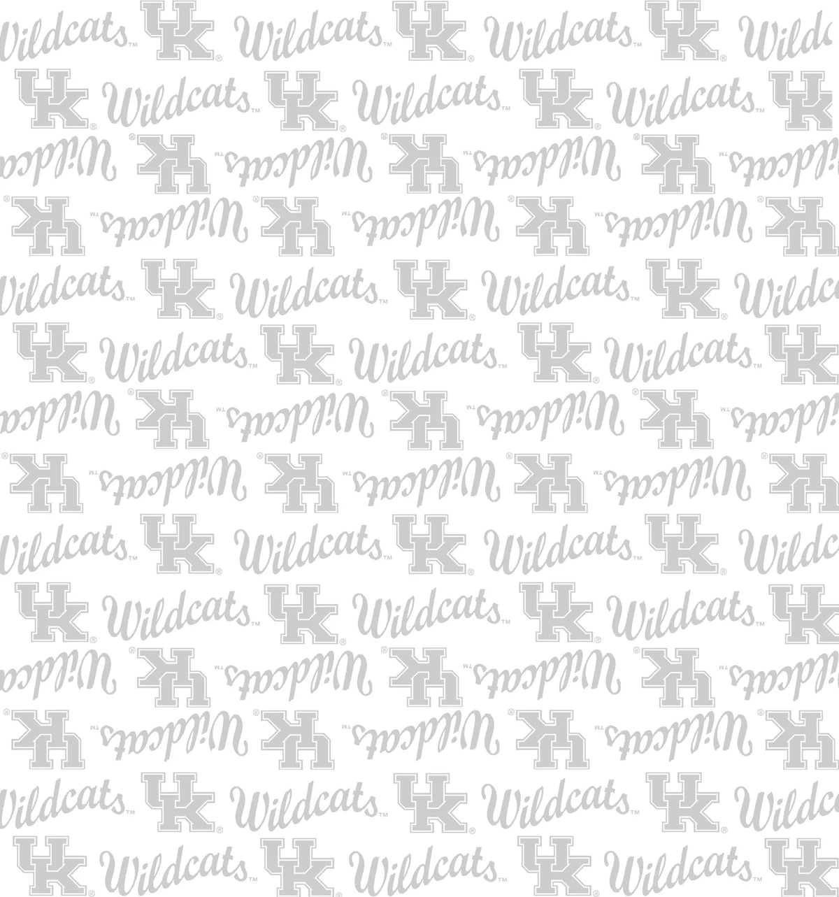 UK White on White Mini Packed Logo Fabric Yardage - quilt fabric for sewing and quilting projects