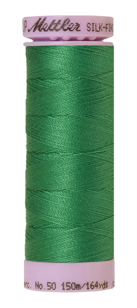 Mettler Cotton Silk Finish 50wt 150m Kelley - quilting supply from Quilted Joy