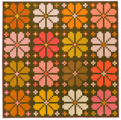Knitted Blooms Quilt Pattern