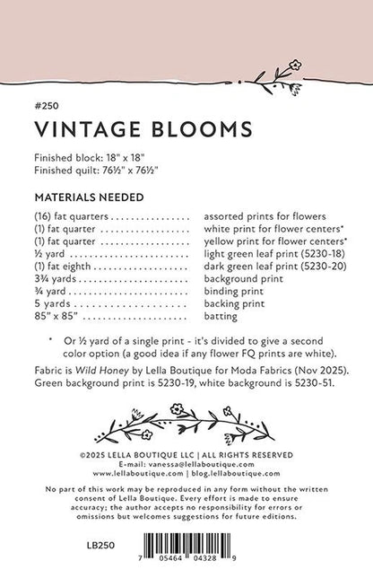 Vintage Blooms Quilt Pattern