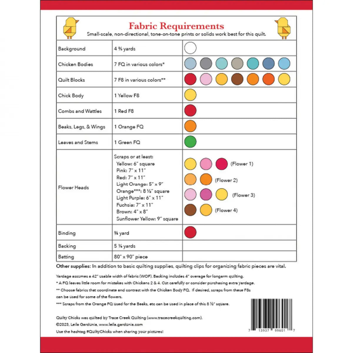 Quilty Chicks Block of the Month Pattern