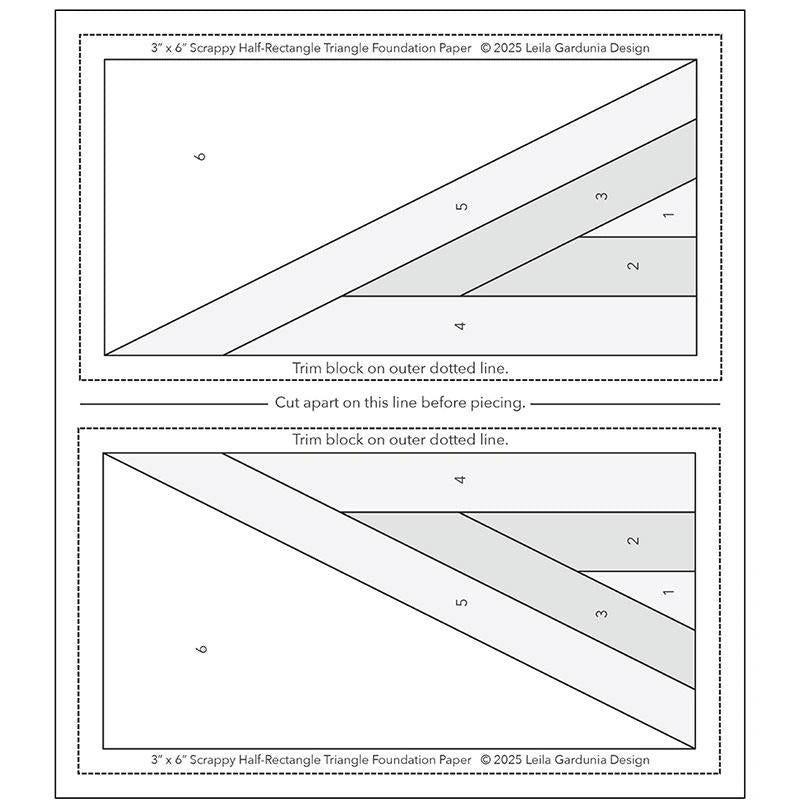 Scrappy Half-Rectangle Triangle Foundation Paper - image 2 - quilting supply from Quilted Joy