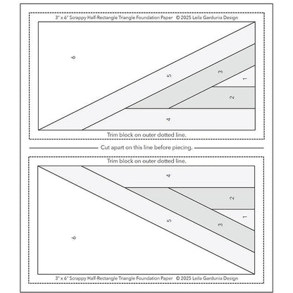 Scrappy Half-Rectangle Triangle Foundation Paper - image 2 - quilting supply from Quilted Joy