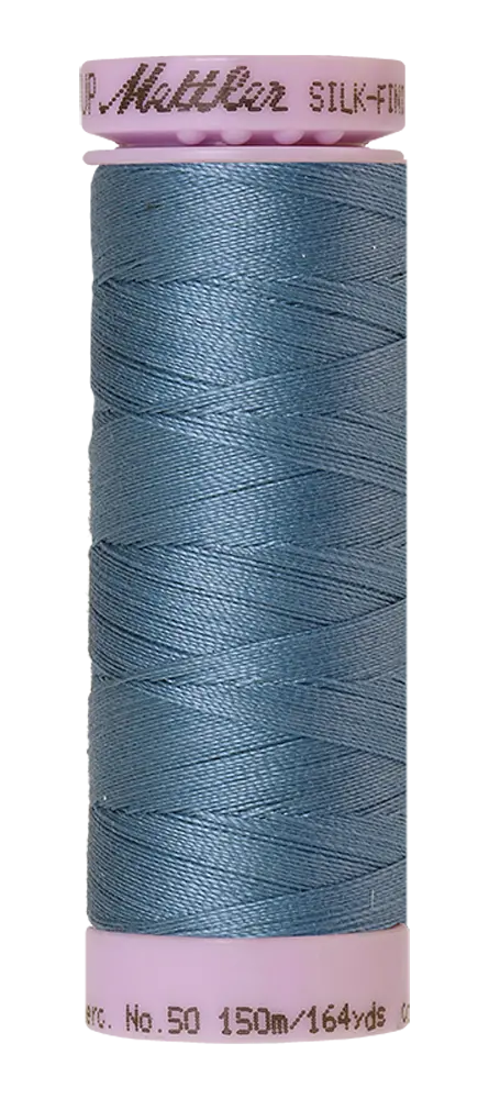 Mettler Cotton Silk Finish 50wt 150m Laguna - quilting supply from Quilted Joy