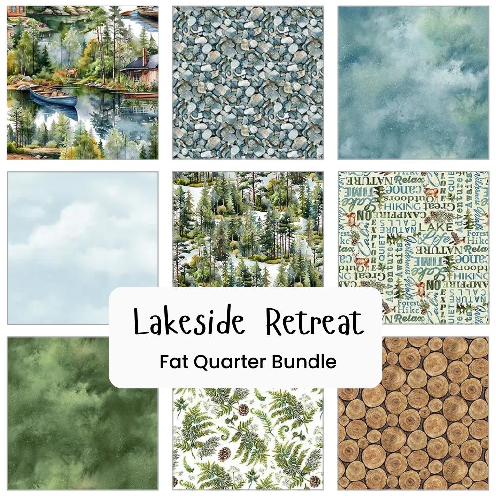 Lakeside Retreat Fat Quarter Bundle - fat quarter quilt fabric cut