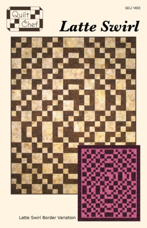 Latte Swirl Quilt Pattern by Quilt Chef - modern maze-like swirl design