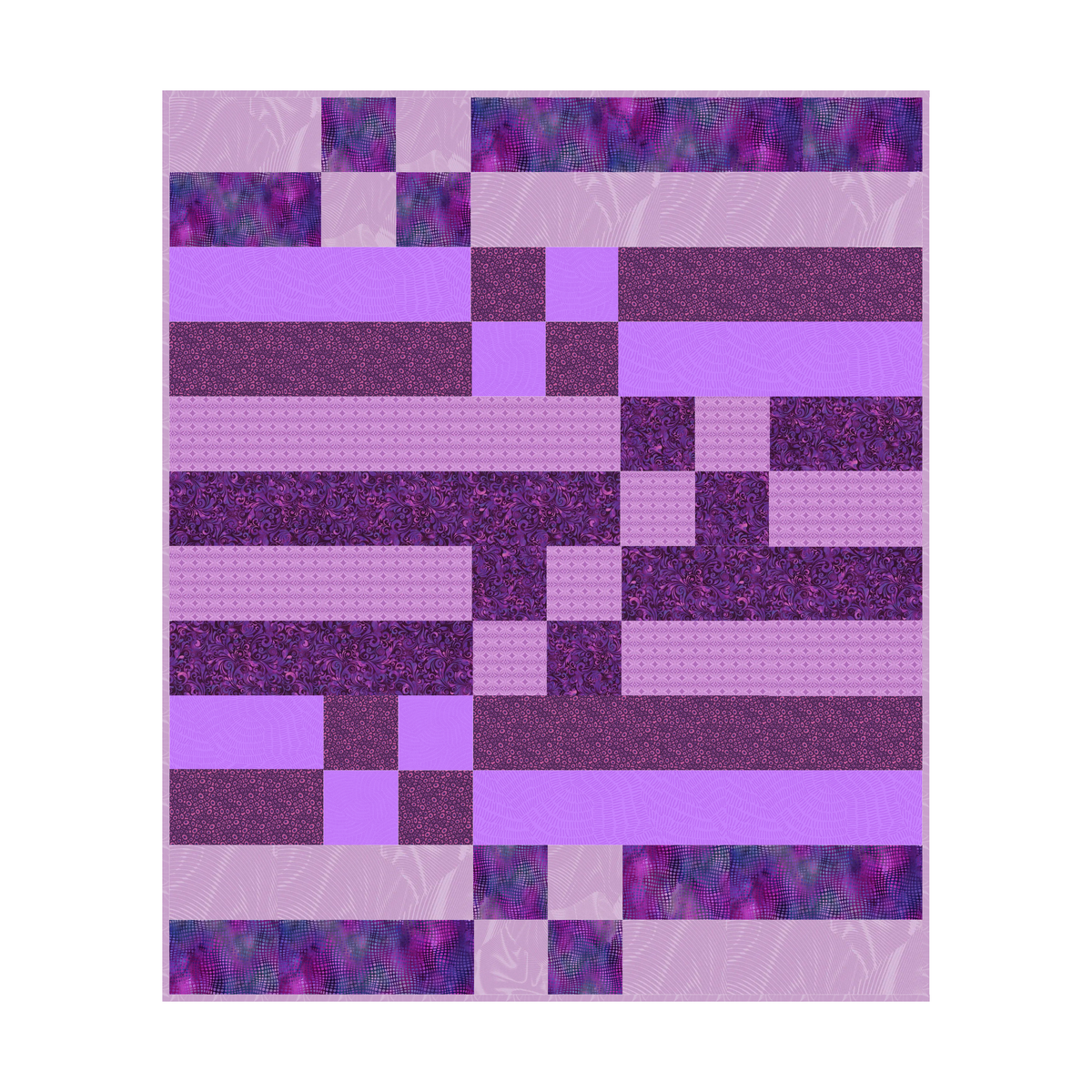 Lavender Lattice Quilt Kit - image 2 - complete quilt kit with fabric and instructions