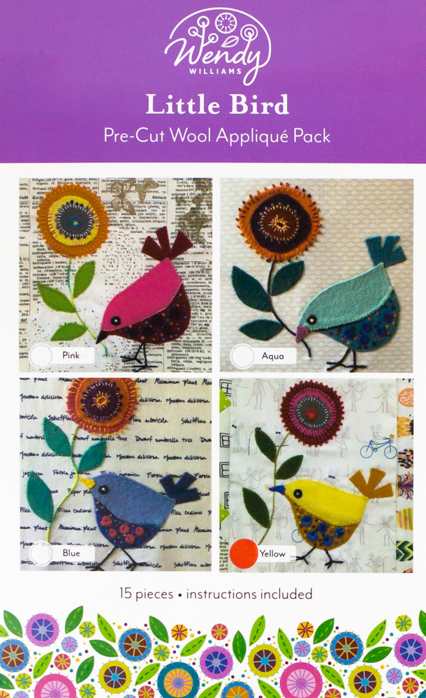 Wendy Williams Yellow Little Bird pre-cut wool felt kit