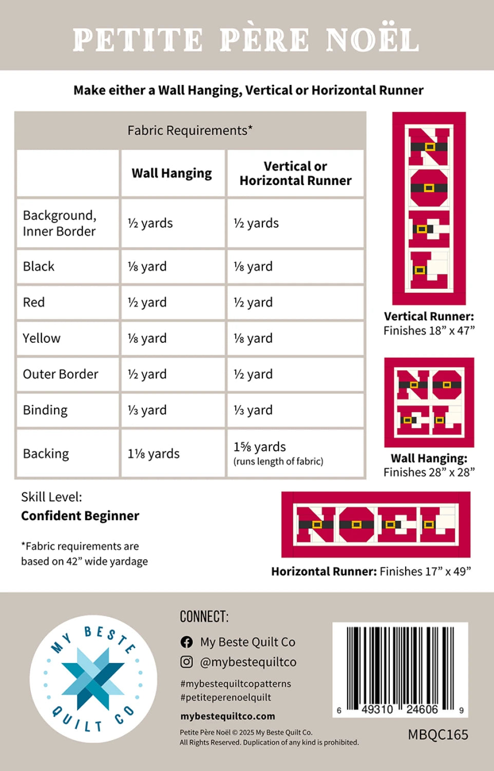 Petite Pere Noel - image 2 - quilting supply from Quilted Joy