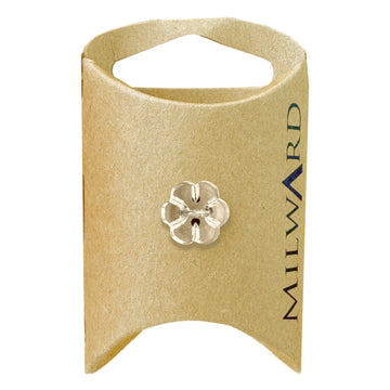 Milward Green Carded White 13mm (20L) Nylon 2-Hole Flower Button