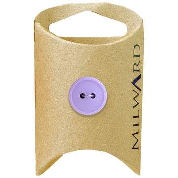 Milward Green Carded Orchid 15mm (24L) Nylon 2-Hole Basic Button