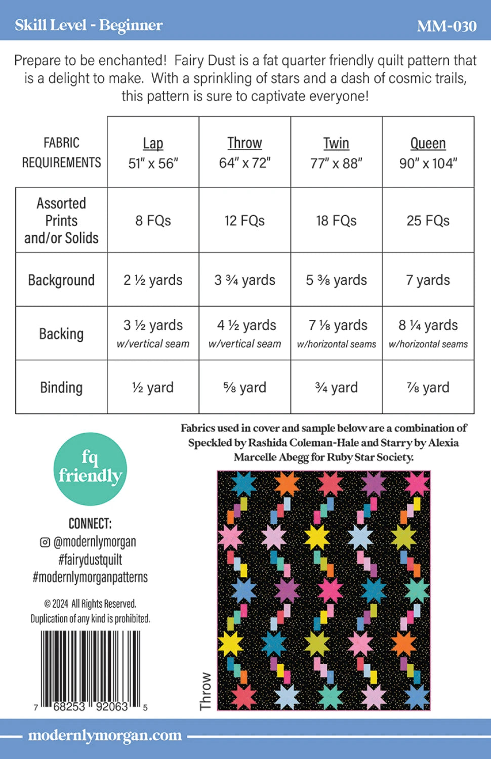 Fairy Dust Quilt Pattern