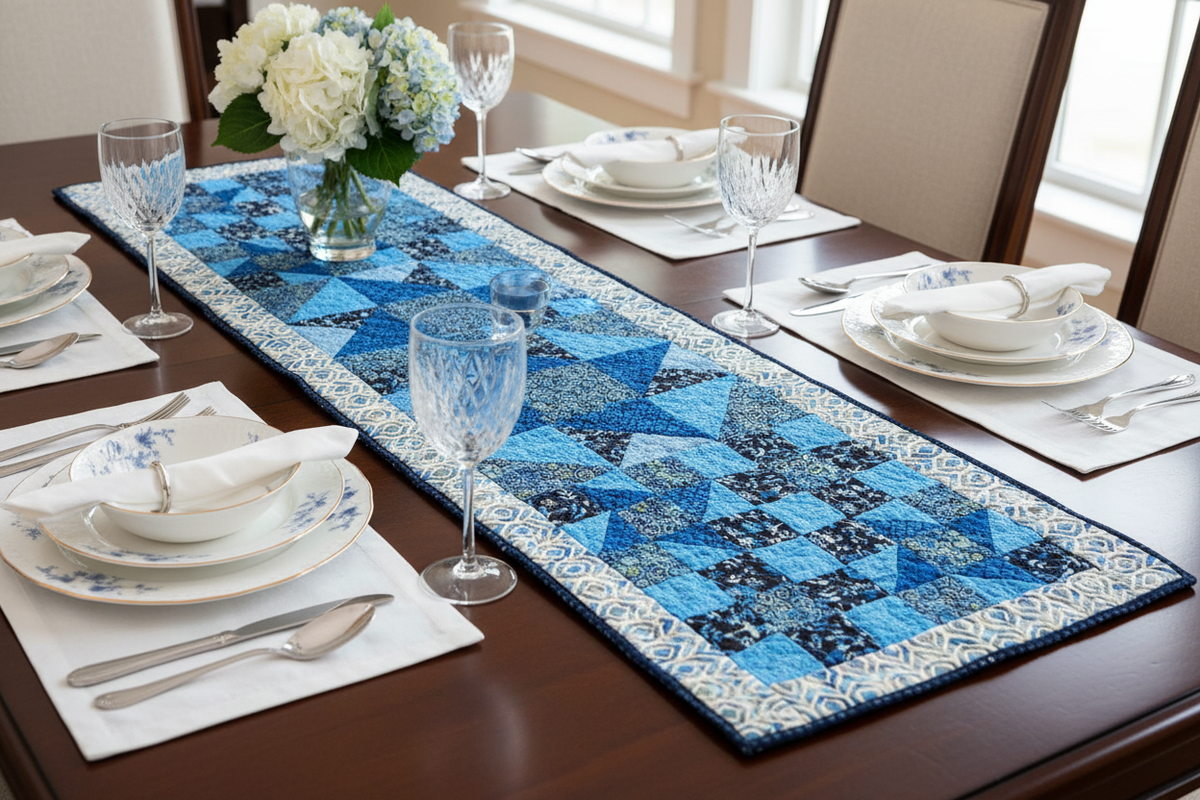 Mystery Five-O Ocean Blues "Lucky Break" Fat Quarter Quilt Kit - image 2 - complete quilt kit with fabric and instructions