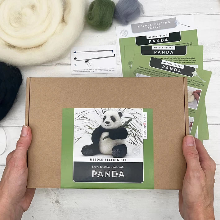 Panda Needle Felting Kit - image 2 - quilting supply from Quilted Joy