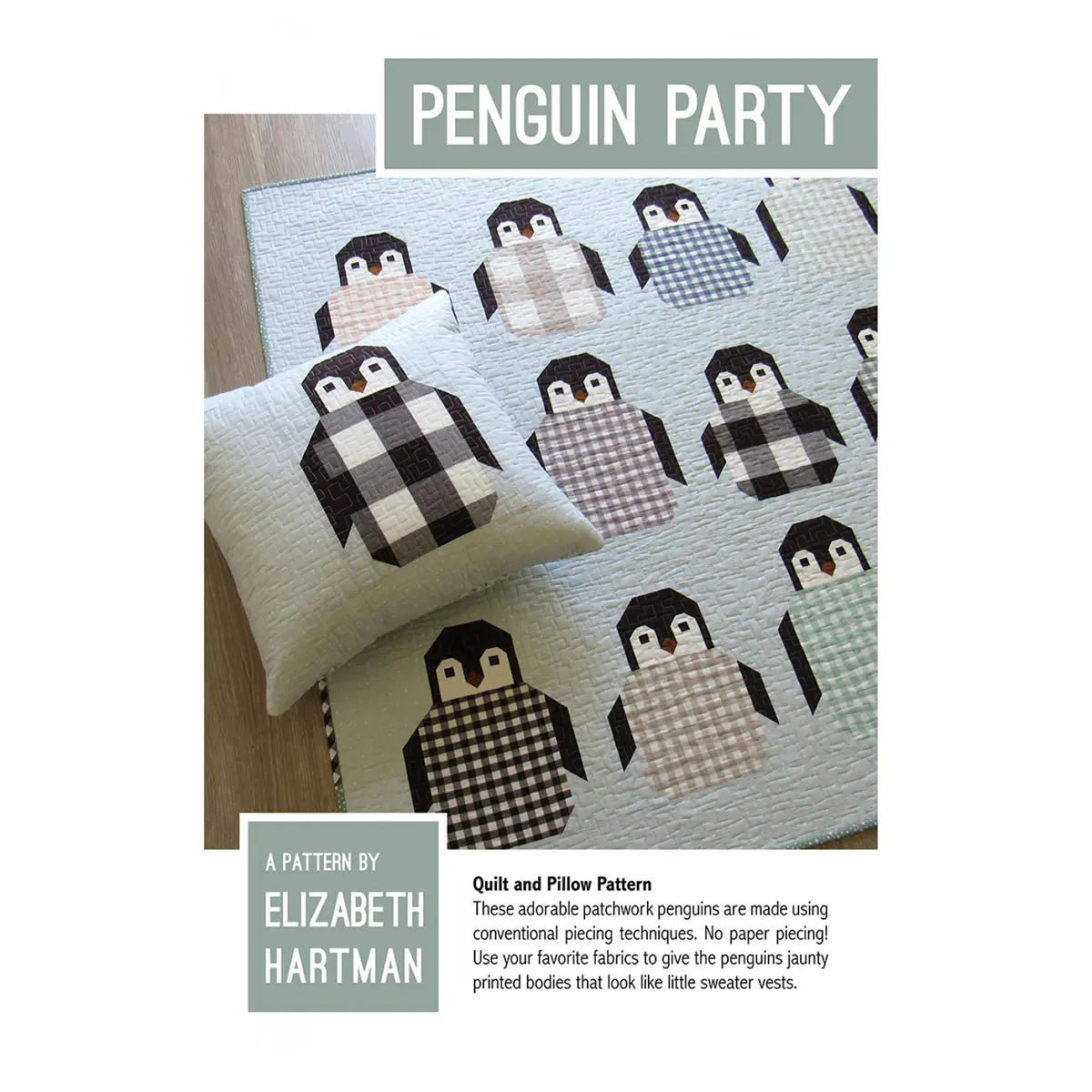 Penguin Party Quilt Pattern - image 1 - quilting pattern with step-by-step instructions
