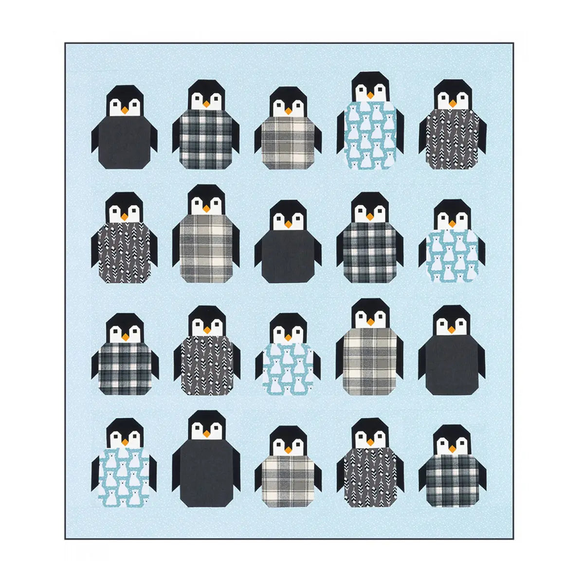 Penguin Party Quilt Pattern - image 3 - quilting pattern with step-by-step instructions