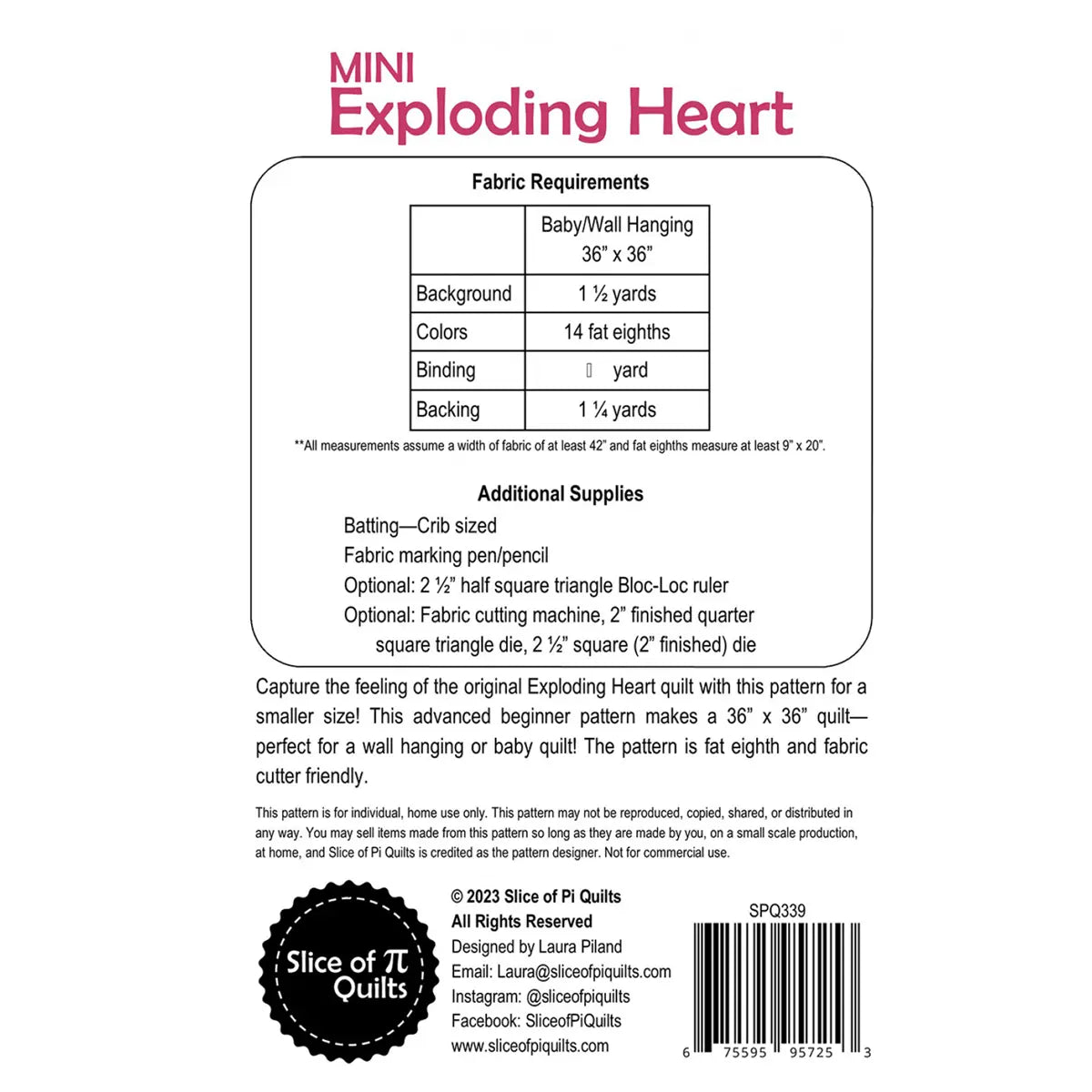 Mini Exploding Heart Quilt Pattern - image 2 - quilting pattern with step-by-step instructions