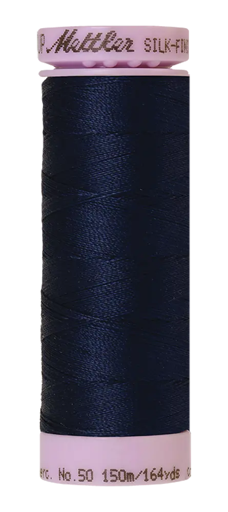 Mettler Cotton Silk Finish 50wt 150m Navy