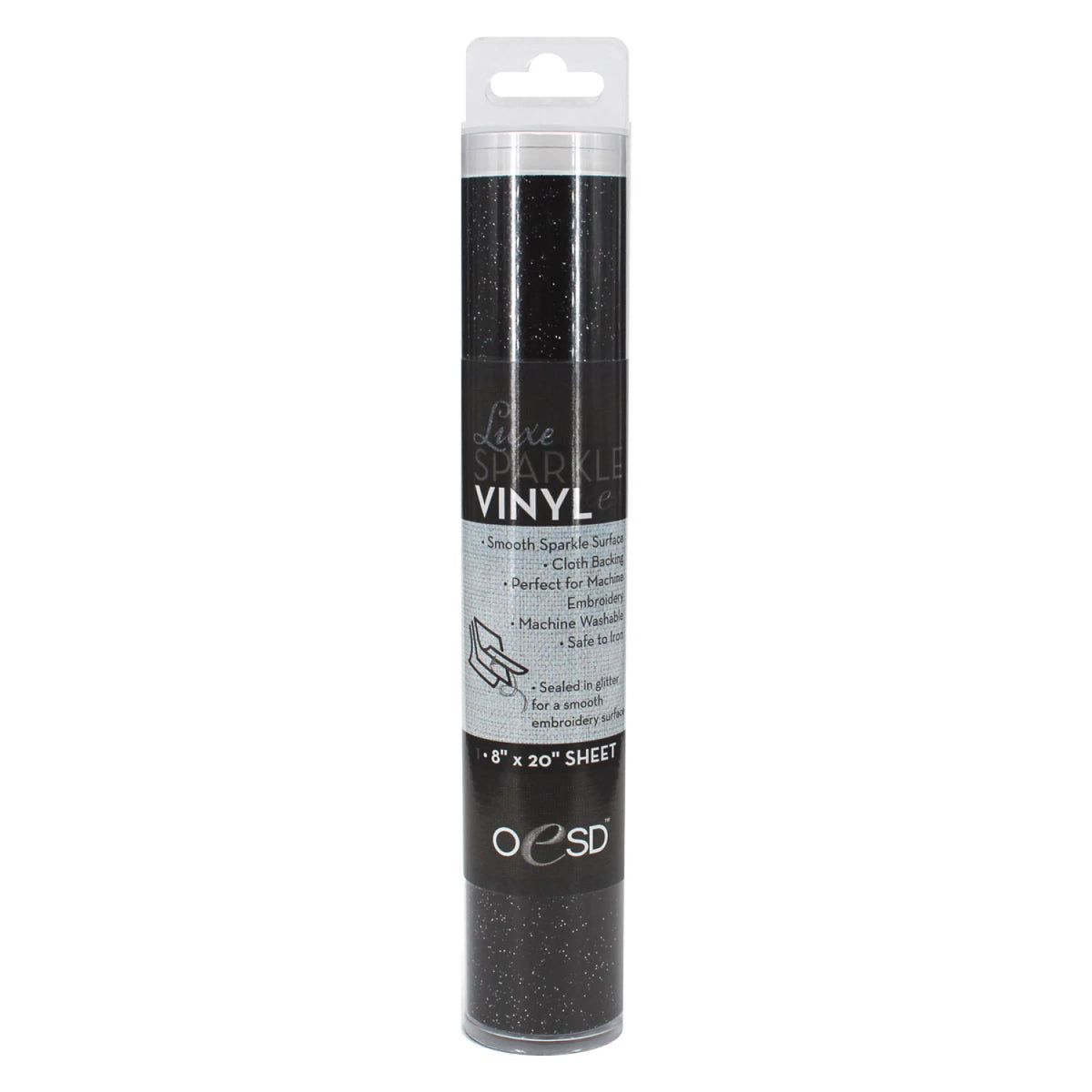 Sparkle Vinyl Black 8in x 20in