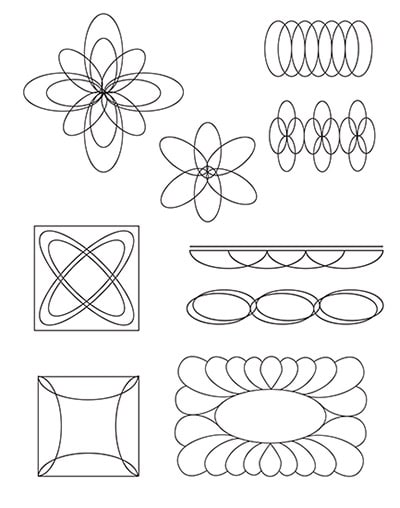 HQ Oval Templates Size B - image 2 - quilting supply from Quilted Joy