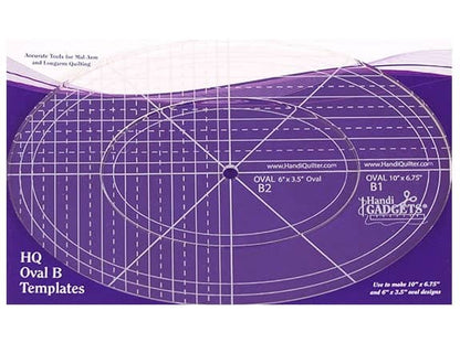 HQ Oval Templates Size B - image 1 - quilting supply from Quilted Joy