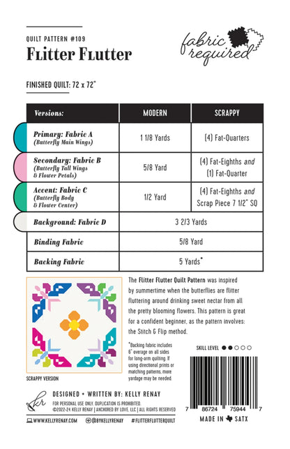 Flitter Flutter Quilt Pattern