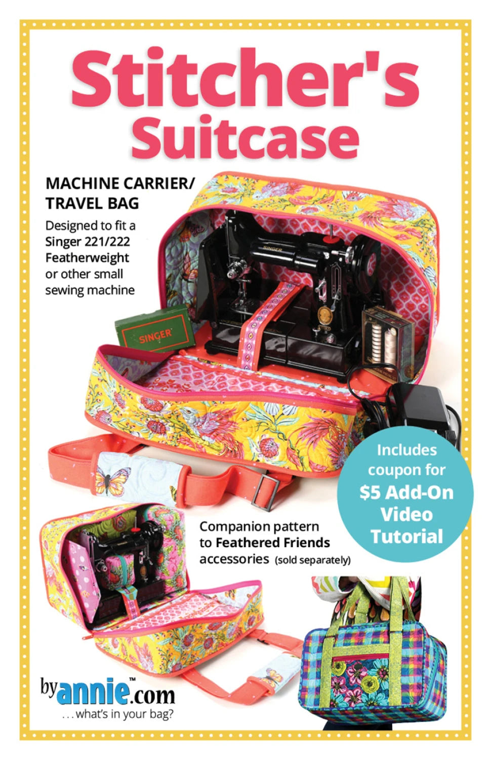 Stitcher Suitcase bag pattern front cover