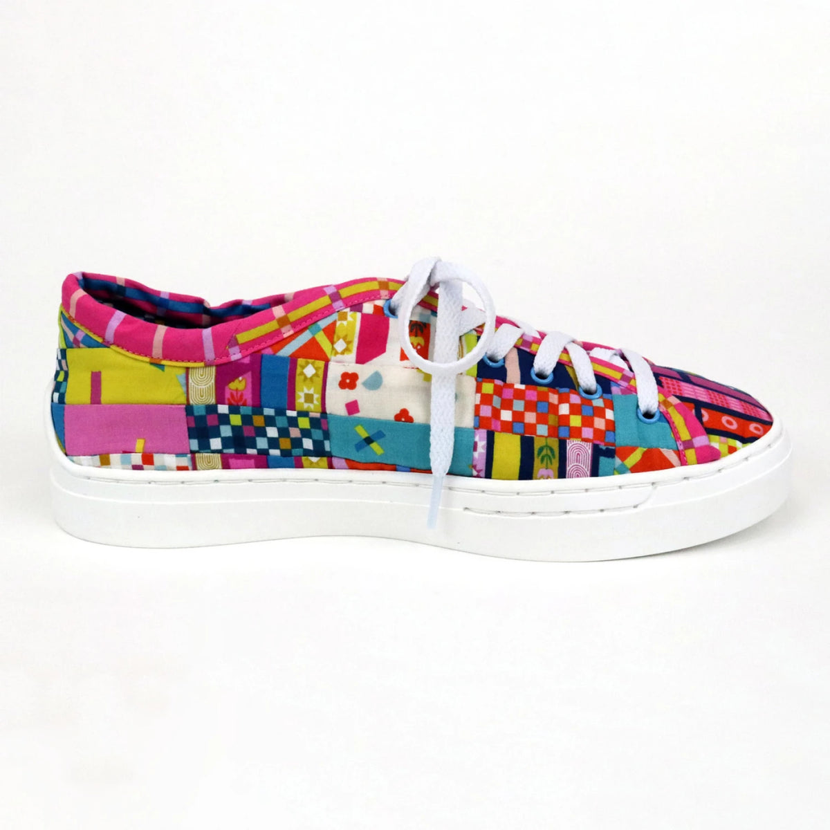 Patchwork Kicks Main Street Midtop finished sneaker example