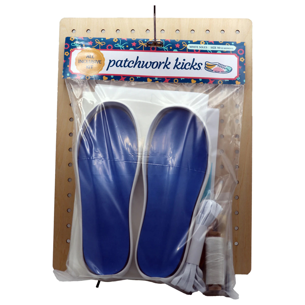 Patchwork Kicks White Shoe Kit all-inclusive sneaker set with rubber soles