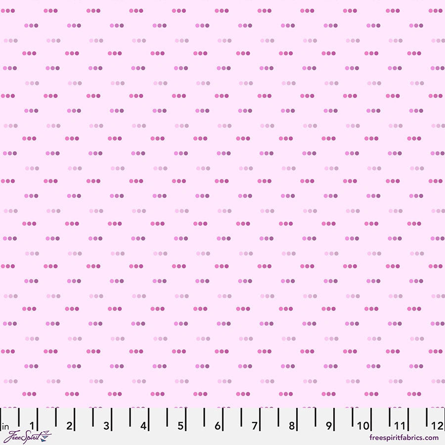 Chromatics Bubblegum Dotty Fabric Yardage - quilt fabric for sewing and quilting projects