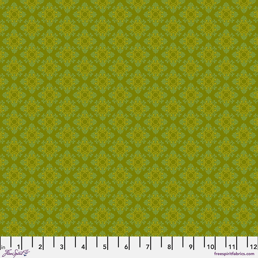 Fern & Honey Backing Kit Vintage Cloth Vondel Moss - wide quilt backing fabric for longarm quilting