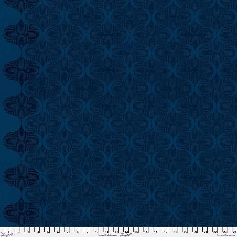 Grace Indigo Mindful Fabric Yardage - quilt fabric for sewing and quilting projects