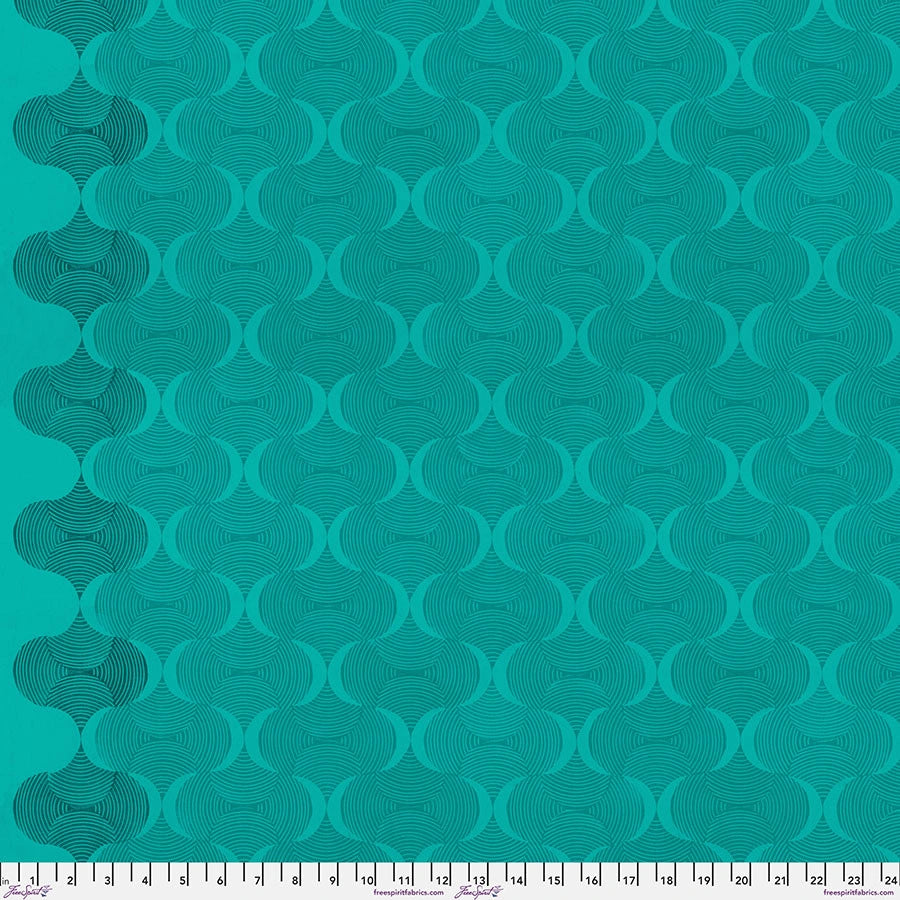 Grace Teal Mindful Fabric Yardage - quilt fabric for sewing and quilting projects