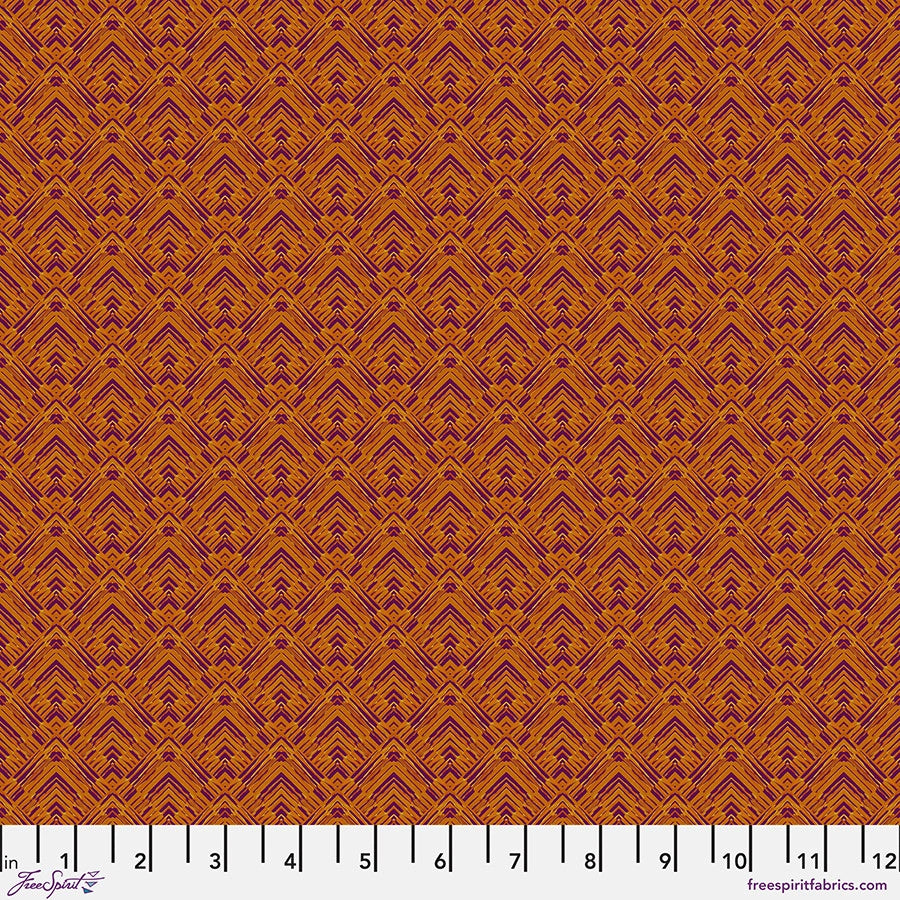 Kaleidoscope Saffron Cornered Fabric Yardage - quilt fabric for sewing and quilting projects