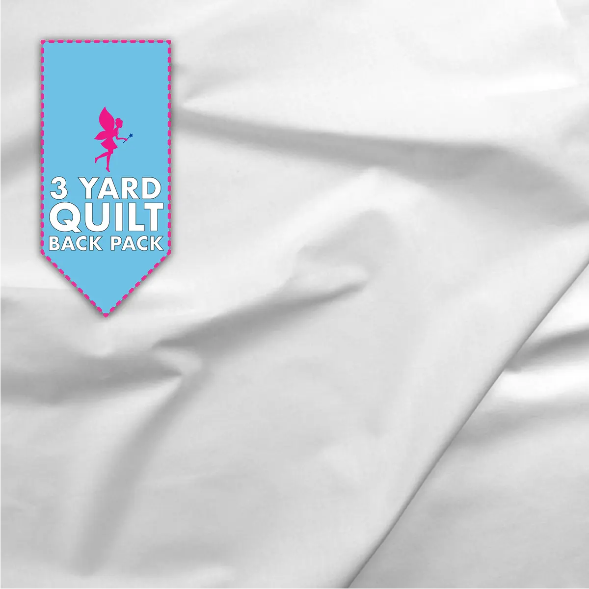 Sateen White 118" Wide 3 Yard Quilt Fabric Back Pack